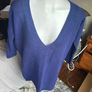 Size S Express Royal Blue 3/4 sleeve knit sweater
